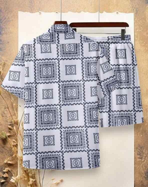 Men's Casual Summer Shirt Set 3D Print Two-piece Co-ord Set